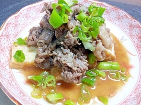 厚揚げと牛肉の炒め煮